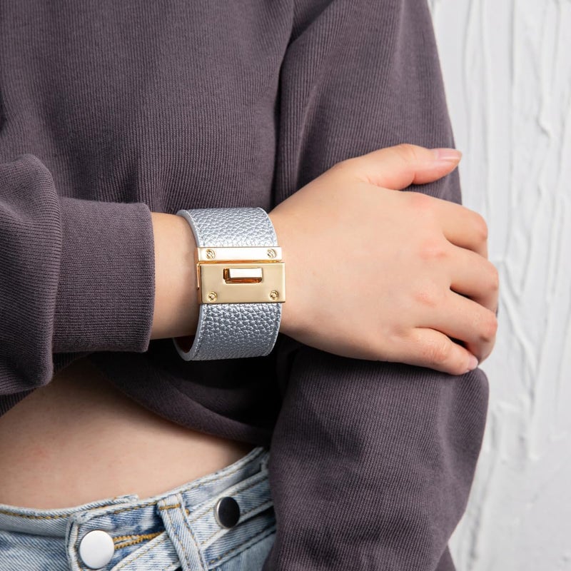 Rantanto Braid Leather Wrap Bracelet Trendy Stackable Crystal Cuff Boho Gold Heart Bracelet Jewelry Gift For Women - Image 3